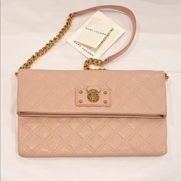 Marc Jacobs Handbags - Marc Jacobs Light Pink Quilted Leather Shoulder Bag